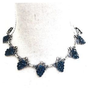 Otazu exquisite crystal grape cluster necklace